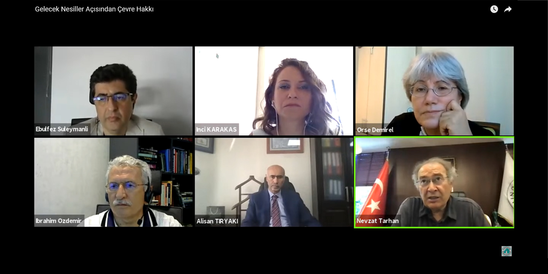 TİHEK İkinci Başkanı Av. Alişan Tiryaki ’Gelecek Nesiller Açısından Çevre Hakkı’ Konulu Çevrimiçi Panelde Konuşma Yaptı