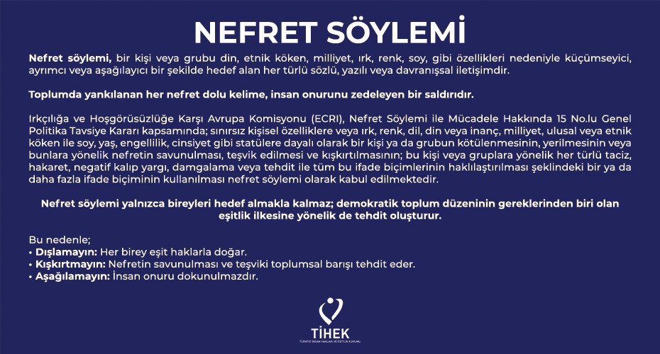 Nefret Söylemi Farkındalık Afişi