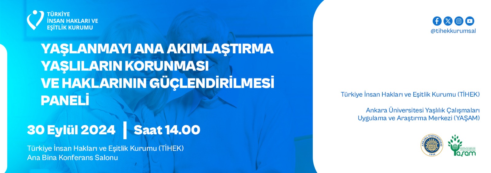 Yaşlanmayı Ana Akımlaştırma: Yaşlıların Korunması ve Haklarının Güçlendirilmesi Paneli Düzenleniyor