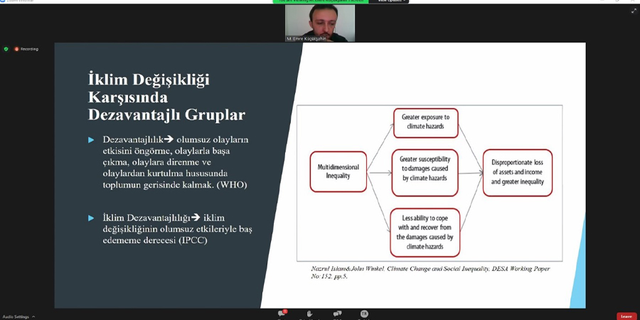 UNDP?nin Düzenlediği İklim Adaleti Webinarı?na Katılım Gerçekleştirildi