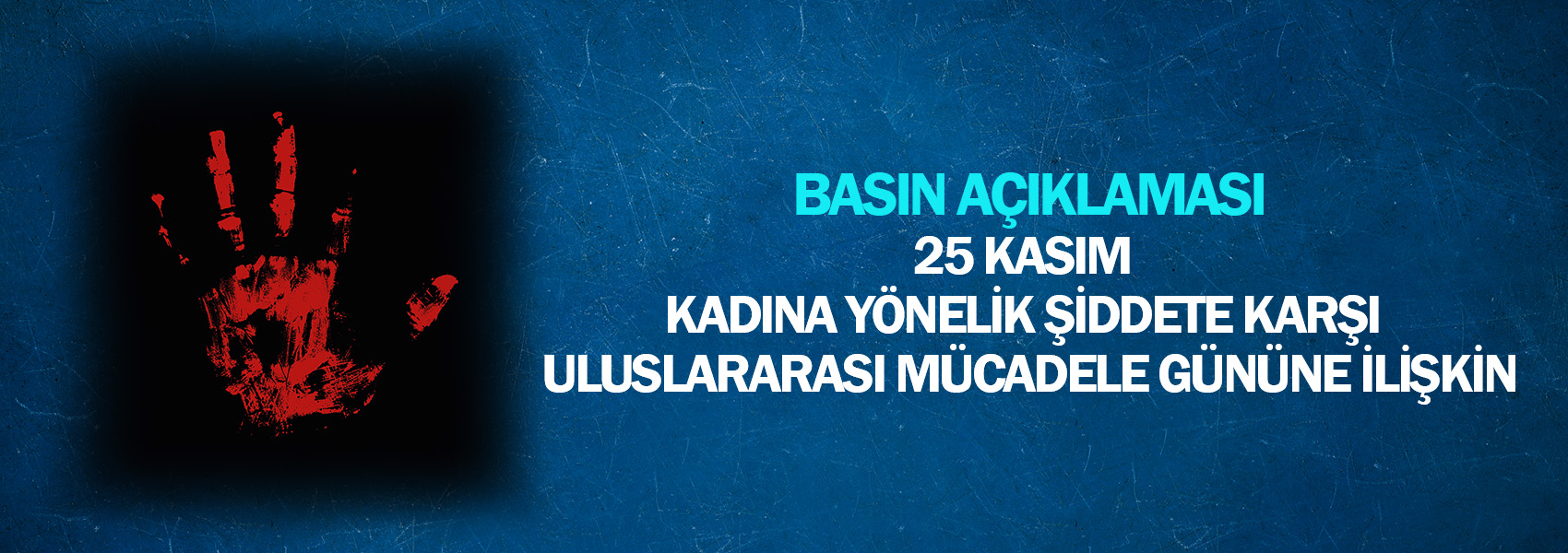 25 Kasım Kadına Yönelik Şiddete Karşı Uluslararası Mücadele Gününe İlişkin  Basın Açıklaması