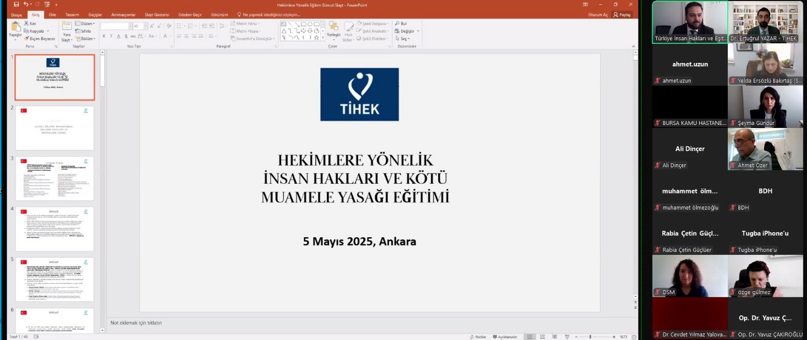 81 İlde Görev Yapan 140 Hekime Yönelik Çevrim İçi Eğitim Gerçekleştirildi