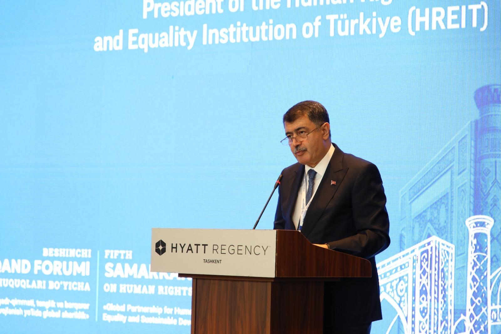 TİHEK Başkanı Vasip Şahin 5. Semerkant İnsan Hakları Forumuna Katıldı