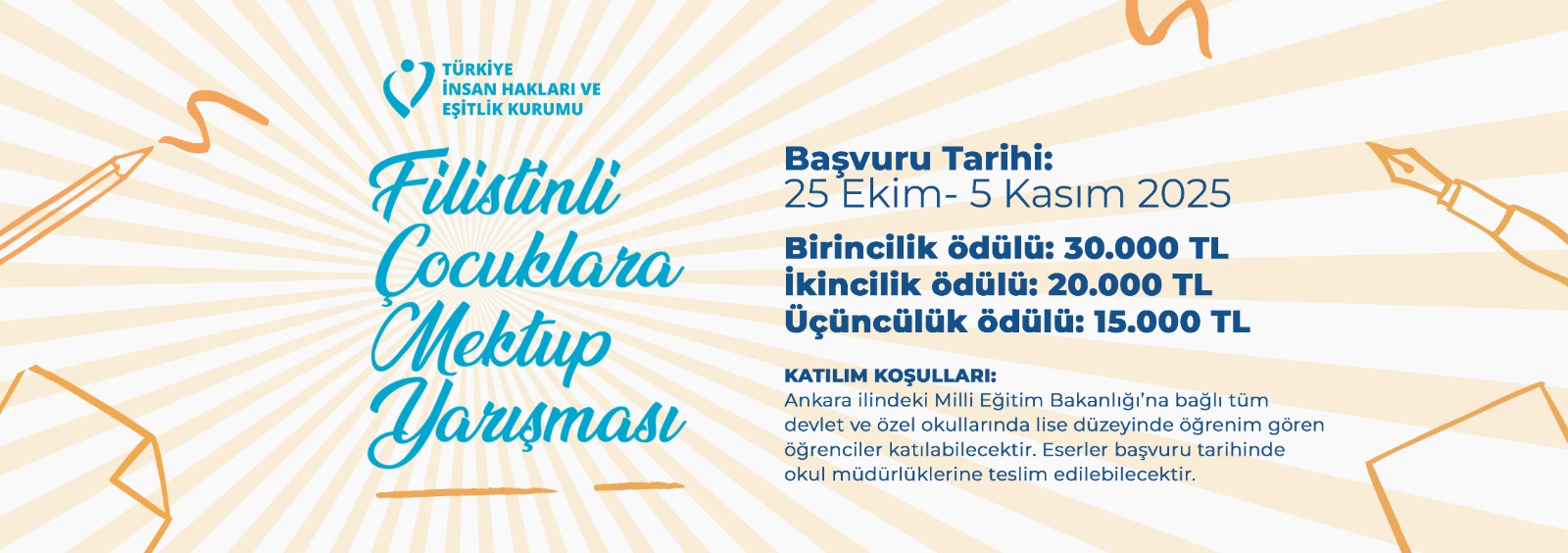 TİHEK’ten Filistinli Çocuklara Mektup Yarışması