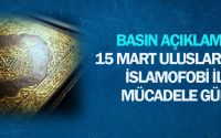 15 Mart Uluslararası İslamofobi ile Mücadele Günü'ne İlişkin Basın Açıklaması