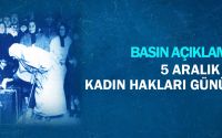 5 Aralık Kadın Hakları Gününe İlişkin  Basın Açıklaması