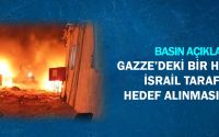 Gazze'deki Bir Hastanenin İsrail Tarafından Hedef Alınmasına İlişkin Basın Açıklaması