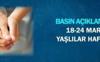 18-24 Mart Yaşlılar Haftası Basın Açıklaması