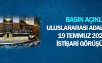 Uluslararası Adalet Divanı’nın 19 Temmuz 2024 tarihli İstişari Görüşüne İlişkin Basın Açıklaması 