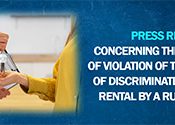 Press Release Concerning The Allegations Of Violation Of The Prohibition Of Discrimination In Housing Rental By A Russian Citizen