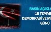 15 Temmuz Demokrasi ve Milli Birlik Günü Basın Açıklaması