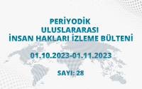 Periyodik Uluslararası İnsan Hakları İzleme Bülteni (01.10.2023 - 01.11.2023)
