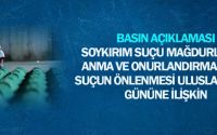 Soykırım Suçu Mağdurlarını Anma ve Onurlandırma ve Bu Suçun Önlenmesi Uluslararası Gününe İlişkin Basın Açıklaması