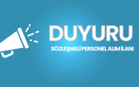 Sözleşmeli Personel Alım İlanı
